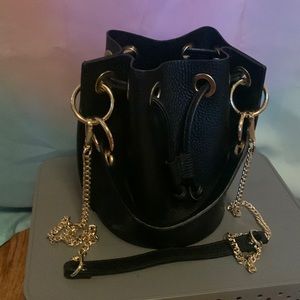 Genuine Leather Italian Crossbody Bucket Bag